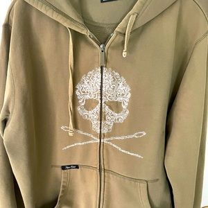 Marc Ekco Green Skull Hoodie L